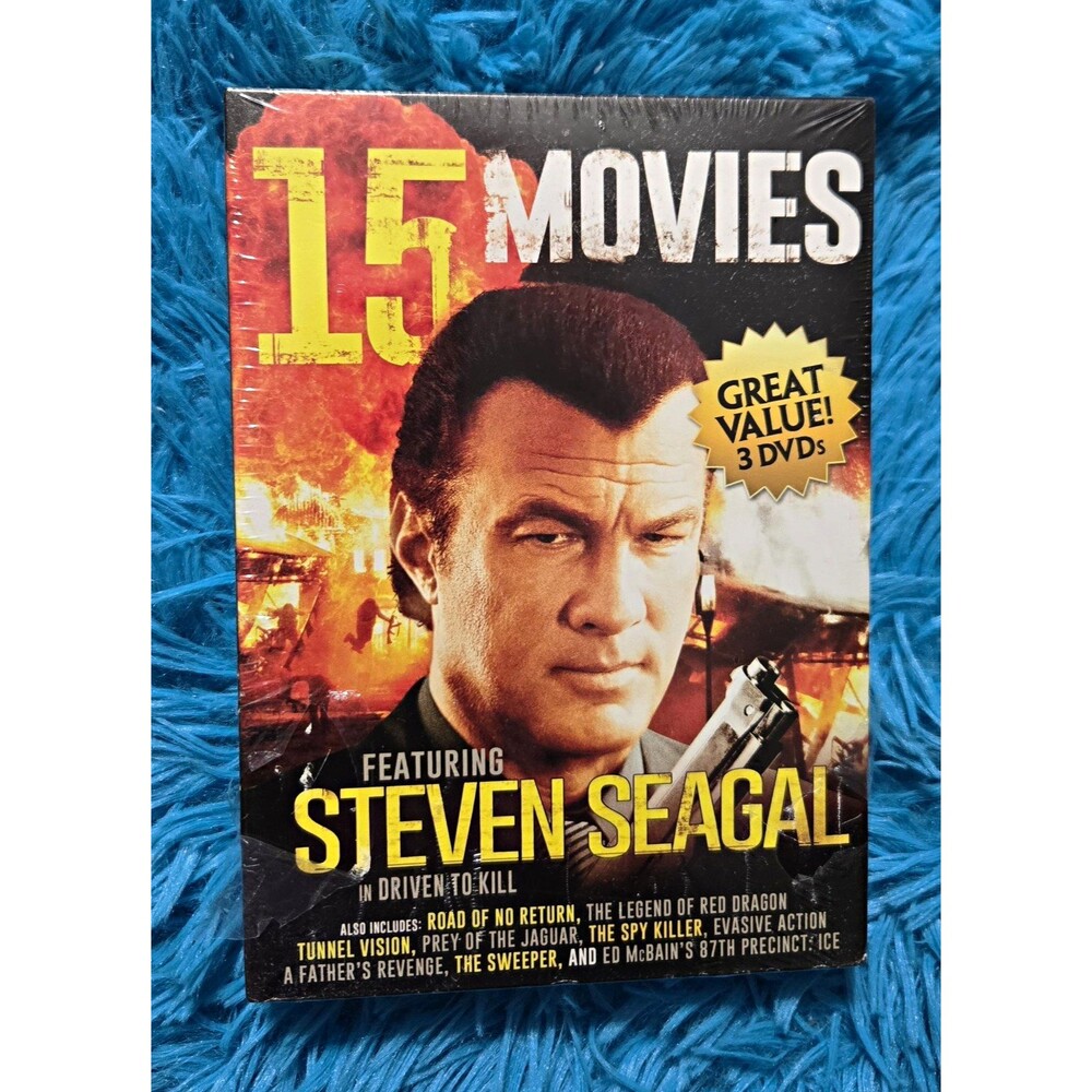 15 Movies (DVD) Steven Seagal Chuck Norris Box Set R 2014